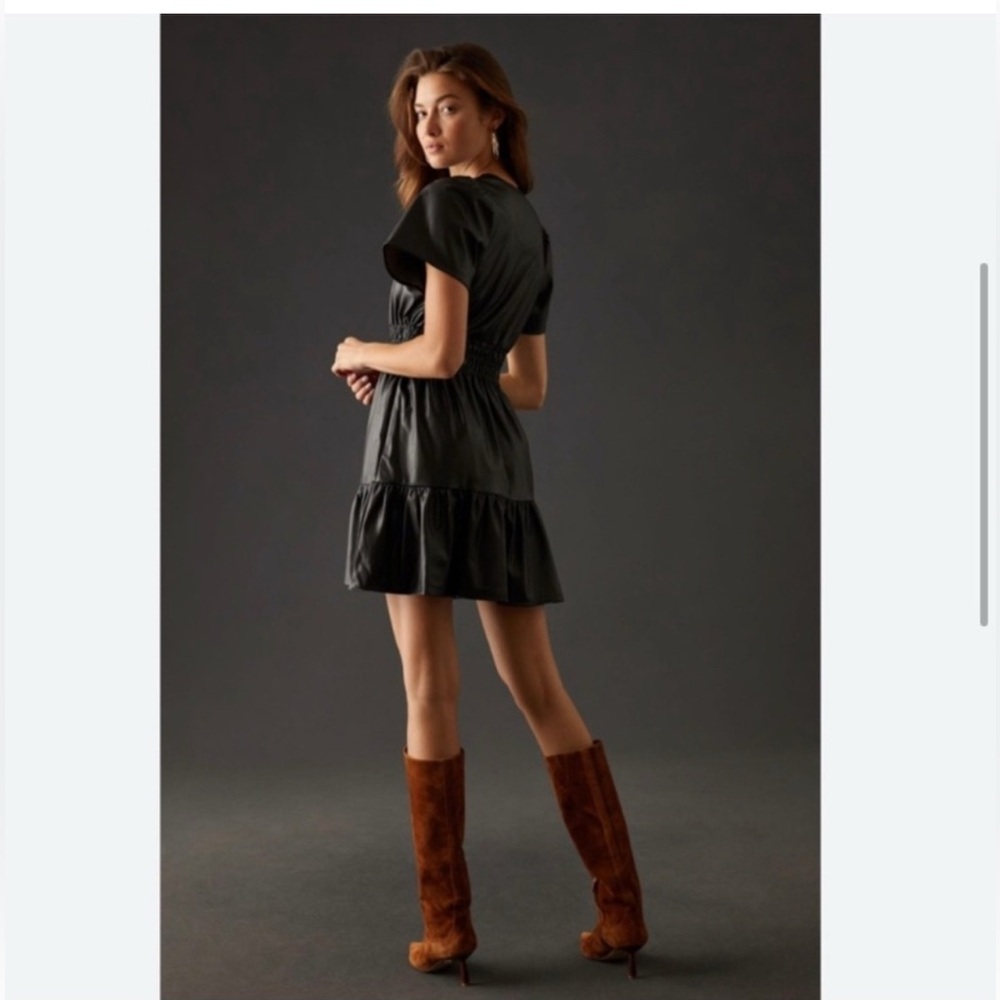 Anthropologie The Somerset Vegan Leather Mini Dress Size
Extra Small -xs - Picture 3 of 8